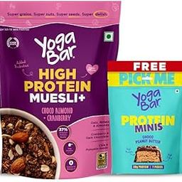 Yogabar Super High Protein Muesli 850g | 21g Protein | Protein Minis, 4g Protein Bar Pack of 7 Free | With Probiotics and Whey | No Refined Sugar | Easy on gut | Choco Almond | Protein Snack | High Fiber Food | Breakfast Cereal-image-21