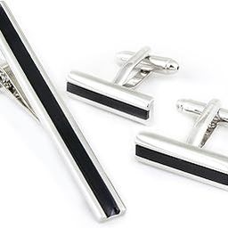 Silver Coloured Brass Mr.Dapper - Sheek Look - TS - Tiepin Set For Men-picture-55