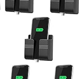 WALLVIEW TECH Wall Mounted Mobile Holder Storage Case for Remote Wall Mounted Mobile Stand/Multi Purpose Stand with Hole for Phone Charging - Pack of 5 (Black)-0
