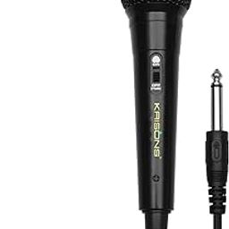 Krisons Wired Microphone, 6.3mm, High Sensitivity Dynamic Mic, Cardioid Polar Pattern, for Karaoke | Speech | Stage | Wedding, 3 Meter Cable Length-13