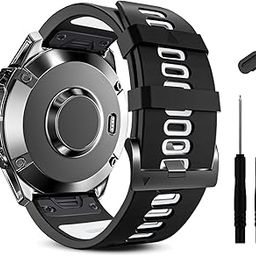 ZPJPPLX Compatible with Garmin Fenix 6/Fenix 6 Pro Silicone Wrist Strap,22mm Quickfit Watch Band for Garmin Fenix 7/Fenix 5 Plus/Fenix 5/Forerunner 955/945/935/Epix/Descent G1/Approach S60/Quatix5-8