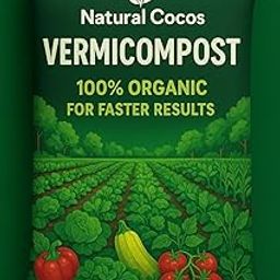 Natural Cocos 100% Organic Vermicompost Fertilizer | Enriched Worm Castings for Home Garden, Terrace Plants & Farming Use-image-96