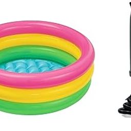 Intex 4 Feet Big Size Inflatable Swimming Pool with Hand Pump-14