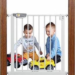 Kuyloo Probes Baby Safety Gate, 2-Way Auto Close, Easy Install, Adjustable (75-84 cm) Safety Gate for Kids for Stairs, Barrier Fence, Durable Doorways Baby Gate for Pets-28