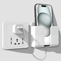 Stepalzz Wall Mount Phone Charging Stand, Storage Holder for Remote Keys Phone, ABS Plastic, Multicolor, 4 Piece Set-image-51