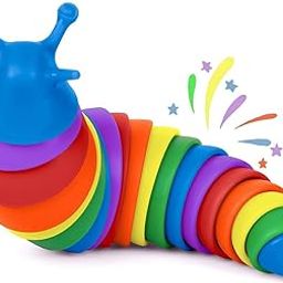 Sensory Slug Toy Stress Relief Fidget Caterpillar Toys for Kids (19 x 6cm)-image-11