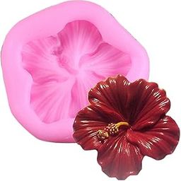 Hibiscus Mould Candle Making Mold for DIY Scented Candle Wax Waxmelts Aromatherapy Epoxy Resin Crafts Home Decor Gifts Keychain Handmade Soap Bath Bombs Clay Chocolate Fondant Cake Molds-image-33
