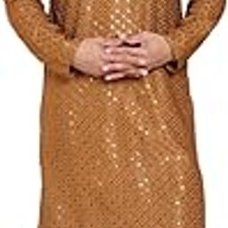 Rayon Embroidered And Sequence Kurta With Pant For Men.-picture-9