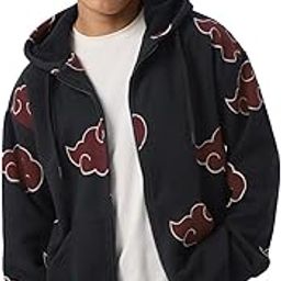 Naruto Shippuden: Dawn Of Akatsuki Men and Boys Long Sleeves Hooded Neck Zipper Front Polyester Oversized Hoodies-image-12
