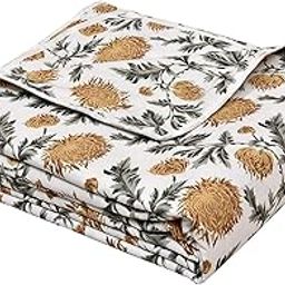 100% Cotton Reversible Dohar for Single Bed | Lightweight AC Blanket & Comforter (150 GSM) | Soft & Breathable Summer AC Blanket (Single - 57x87 Inch, Brown & White)-image-52