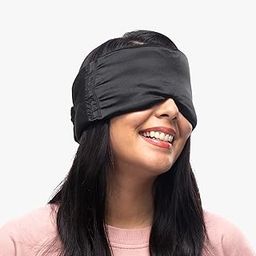 Frido Sleep Eye Mask for Men & Women | Ultra-Soft Sleeping Eye Mask | Light Blocking Design | Multi-Adjustable Strap | No Pressure Fit | Lightweight Sleep Eye Mask For Home & Travel Use (Black)-31