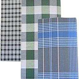 Men's Cotton Lungi (Multicolor, 2 m) -Set of 3-13