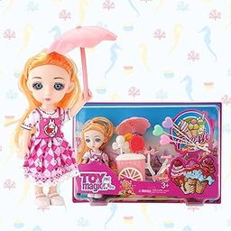 ToyMagic Dollhouse Set Models Assorted Pack 1 | Puppy Carriage OR Delicious Time | Unique Themed Set for Creative Play | Perfect for Kids 3+ | Educational and Fun Toy Set with Accessories,Dolls-32