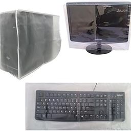 Computer Dust Cover, JeJos Monitor +Keyboard+CPU Tower Desktop 3 Pieces Set PC dust proof Computer covers Case (21'' Monitor Set)-26