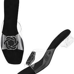 Selfiee Stylish Solid Block Heels Comfortable Heel Sandal Trendy Sandals for Women & Girls-image-3