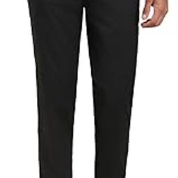 turtle Men Terry Rayon Stretch Slim Fit Black Flat Front Solid Formal Trouser-picture-15