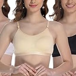 Women Cotton Sports Bra for Gym, Yoga, Running Bra for Girls, Racer Back, Full Coverage, Multicolor, Cup B, See Main Image to Check How Many Bra You Will Get-image-82