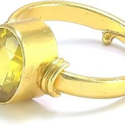 Lab Certified Yellow Sapphire Stone/Pukhraj Gemstone for Astrological Ashtdhatu 8.25 Ratti Ring-image-42