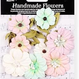 Little Birdie Artificial Flowers Handmade for Craft Fairy Garden Fiorella Approx 3 &4cm 10pc | Paper Flowers for Home Decor, Mixed Media, Scrapbook, Layouts, DIY Crafts, Gift Wrapping-image-47