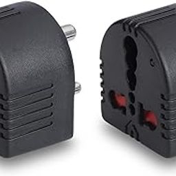 MX 3 Pin Universal Conversion Plug with Child Safety Shutter with Indicator 3pin 2pin Universal Travel Adapter Converts US to India Adapter, UK to India 5 Amps to 15 Amps adapter universal socket 2pcs-28