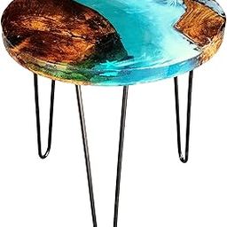 Scyza Artiz Resin Epoxy Coffee Table for Living Room | Sofa Side Table for Bedroom & Hall Furniture-picture-15