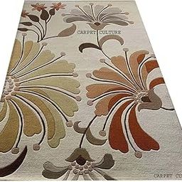 Singar Carpet Elegant Quality Handmade Tuffted Blended Pure Woollen Thick Geometrical Rectangular Carpet for Living Room Bedroom 8 x 11 feet (240 X 330 CM) Pearl/Multi-image-61