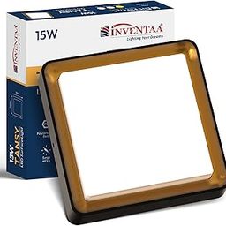 INVENTAA Polycarbonate Tansy 15W LED Surface Lights For Ceiling | Square LED Panel Lights For Bedroom, Kitchen, Living Room And Bathroom (Cool White, 1)-image-3