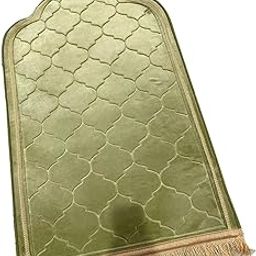 UJEAVETTE Prayer Carpet Mat Soft Floor Rug Thick Ramadan Gifts Muslim Prayer Rug Thick Light Yellow-image-17