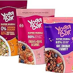 Yogabar Wholegrain Breakfast Muesli |Fruits Nuts and Seeds | Dark Chocolate Cranberry |No Sugar Super Muesli |400gm Each-image-21