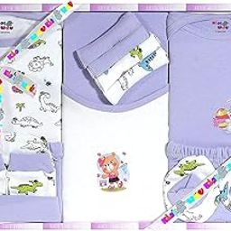 DADDY - G® New Born Unisex Baby's Gift Set -13 Pieces (Purple)-image-62