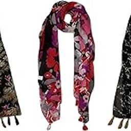Women's Printed Georgette Stole (Multicolour)-image-55