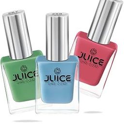 JUICE Quick-Dry, Long Lasting, Chip Resistant, Gel Finish, High Gloss, F&D Approved Colors & Pigments Nail Kit, 3 In 1 Combo 02, Gloss, 33 Ml-7