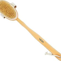 VEGA Detachable Wooden Bristle Bath Brush with Long Handle Easy Massaging-34