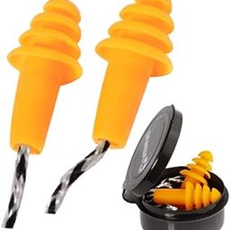 VENUS N-303, ISI approved Washable/Reusable Sound Reducing Earplugs,(Pack of 10), NRR 27 db Ear Protection, Use for Yoga, Airplane, City travel, Meditation, Industry, Orange Color-image-43