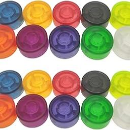 Cheerock Guitar Effect Footswitch Topper, 20Pcs Guitar Pedals Footswich Protection Caps, Multi-colored Guitar Pedal Footswitch Topper Cover for Common Pedal Switches-image-32