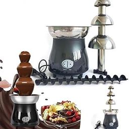 Richtots Premium Chocolate Fondue Fountain, 3 Tiers Stainless Steelcommercial DIY Chocolate Melting Machine, 4-Pound Capacity, for Nacho Cheese, BBQ Sauce, Ranch, Liqueuers, Black-image-39