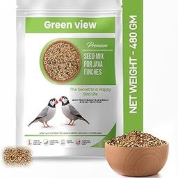 Seed Mix for Java Finches|Net Weight 480 GM More Than 14 Different Seed Blend in Perfect Ratio with Cattlefish Bone-20