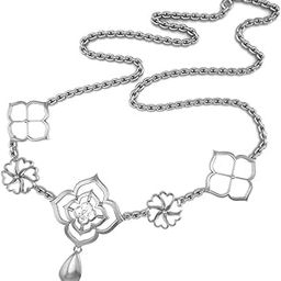 18k (750) White Gold and Diamond Necklace for Women-image-29