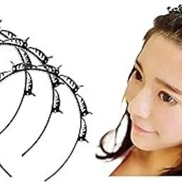 Pack Of 3 Double Layer Twist Plait Headband | Trending Trunks Headbands Plastic And Resin Hair Twister | Hairstyle Braid Tool | Hair Clips For Girls And Women | Hairpin | Alligator Clips (Black)-picture-11