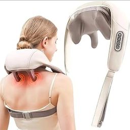Neck Massager for Cervical Pain Relief,Electric Deep Tissue Shiatsu with Infrared Heat Therapy 5D Kneading Massage Machine for Full Body Relax,Neck,Muscles,Back,Shoulder,Legs-picture-1