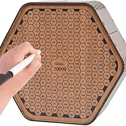 VD ENTERPRISE Wooden Money Box for Kids & Adults | Coin Box with Carved Design | Savings Box, Mini Bank, Donation Box, Smart Money Box, Money Saver | Piggy Bank for Kids with Numbers (Dark Brown)-image-29