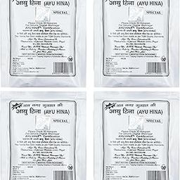 AYU HERBAL SPECIAL HEENA BHAVNAGAR_BLACK COLOR, ORIGINAL, M.L. NO. 94-COS-PB 100% NATURAL_ PACK OF 4(40GM X 4)_160GM-image-93