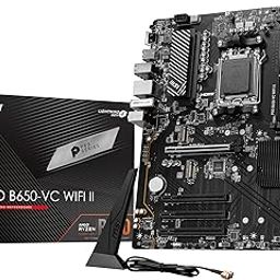 MSI PRO B650-VC WiFi II Motherboard, ATX - Supports AMD Ryzen 9000/8000/7000 Series Processors, AM5 - DDR5 Memory Boost 7800+MHz/OC, 1 x PCIe 4.0 x16, 3 x M.2 Gen4-18