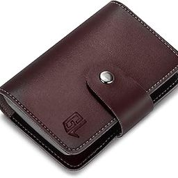 Premium Leather Card Holder Wallet | 24 Card Slots | Credit/Debit/ATM Card Slots (Brown,Set of 1)-image-88