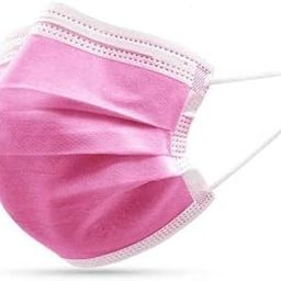 3 Layer Filtration For Men, Women, Kids with for Comfortable Fit with Bacterial Filtration and Water Resistant Surgical Mask Pink Colour Pack of 100-picture-17