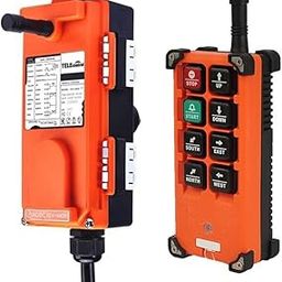 POWER F21-E1B Hoist Crane Industrial Remote Control Wireless Transmitter Push Button Switch Channel (AC 36V-440V(50-60) 1 Transmitter + 1 Receiver)-0