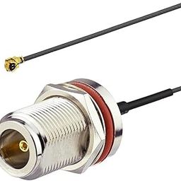 wlaniot IPX/u.fl to N Type Female Pigtail Cable (6" 15cm for PCI WiFi Card Wireless Router Gateway External Antenna etc.(Black)-4