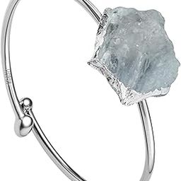 925 Silver Natural Raw Gemstone Rough Cut Adjustable Ring | 92.5 Sterling Silver & Stunning Shine | Lovely Gift-image-82