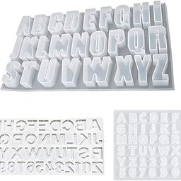 SNOOGG Extra Large 25 mm deep Alphabet Molds of 26 English Letter with 14 x 8 inch with Hole + Small ABCD Size 8x8 inch. for Your Resin Art, DIY, Home Décor, Festive & Customize Project-image-3