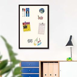 ArtzFolio Whites Family Floral White Colour | Framed Magnetic Dry Erase White Board | Includes Sticky Notes, Magnet Buttons & Markers | Dark Brown Frame | 16 x 24 inch (41 x 61 cms)-image-33